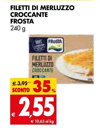 Tigros Frosta Filetti di Merluzzo Croccante 240 g offerta
