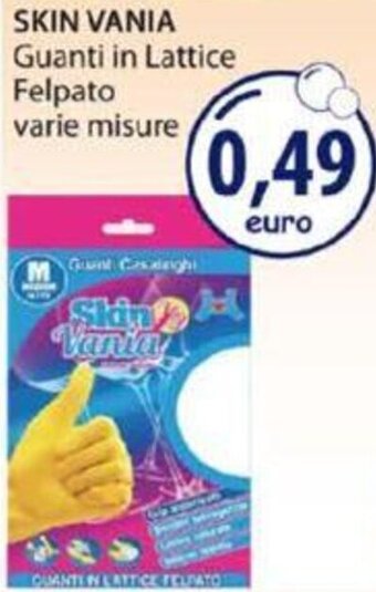 Acqua & Sapone Skin Vania Guanti in Lattice Felpato varie misure offerta