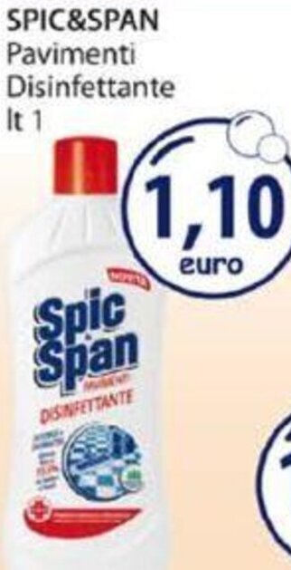 Acqua & Sapone Spic&Span Pavimenti Disinfettante 1 lt offerta