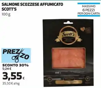 Coop Salmone scozzese affumicato scott's offerta