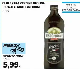 Coop Olio extra vergine di oliva 100% italiano frachioni offerta