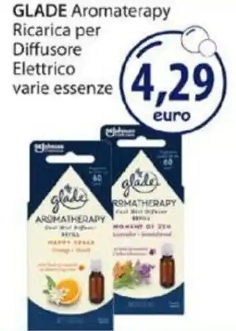 Acqua & Sapone Glade Aromaterapy Ricarica per Diffusore Elettrico varie essenze offerta