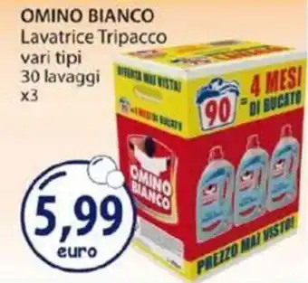Acqua & Sapone Omino Bianco Lavatrice Tripacco 30 lavaggi x3 offerta