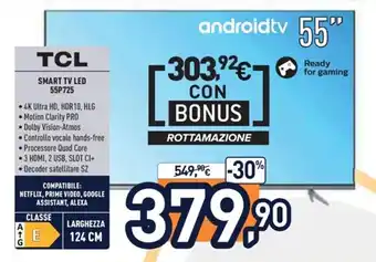 Unieuro TCL Smart Tv Led 55P725 offerta