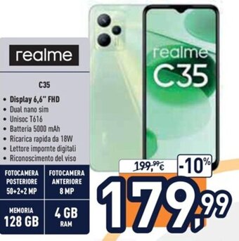 Unieuro realme C35 offerta