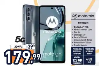 Unieuro motorola moto g62 5g offerta