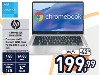 Unieuro hp Chromebook 14A-NA0047NL offerta