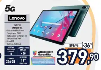 Unieuro Lenovo Tab P11 ZA8Y0051SE 5g offerta