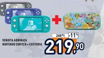 Unieuro Vendita Abbinata Nintendo Switch + Custodia offerta