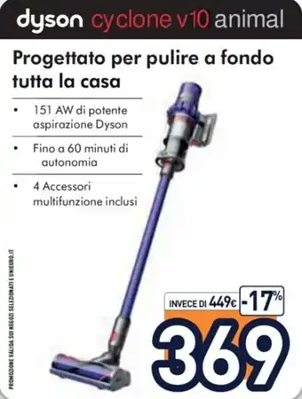Unieuro dyson cyclone v10 animal offerta