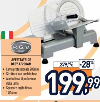 Unieuro R.G.V. Affettatrice Desy AF200AM offerta