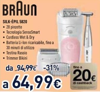 Unieuro Braun Silk-Épil 5820 offerta