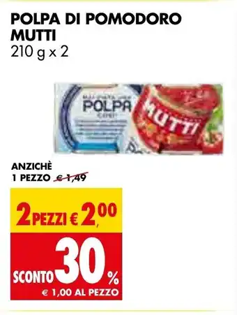 Mutti Polpa Di Pomodoro 210 g x 2