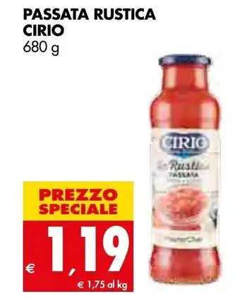 Tigros Cirio Passata Rustica 680 g offerta