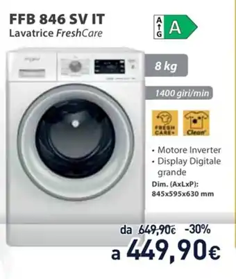 Unieuro Whirlpool FFB 846 SV IT offerta
