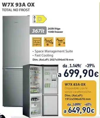Unieuro Whirlpool W7X 93A 0X offerta