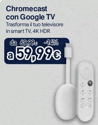 Unieuro Chromecast con Google TV offerta