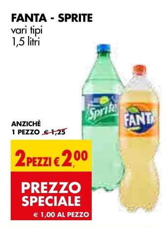Fanta - Sprite vari tipi 1,5 litri
