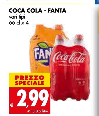 Tigros Coca Cola - Fanta vari tipi 66 cl x 4 offerta