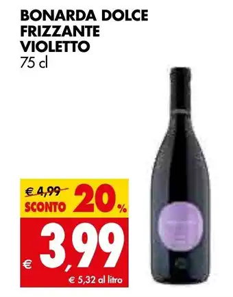 Bonarda Dolce Frizzante Violetto 75 cl