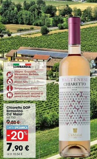 Carrefour Market Cà Maiol Chiaretto Dop Sirmiolino offerta