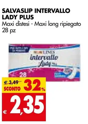 Tigros Lines Salvaslip Intervallo Lady Plus 28 pz offerta