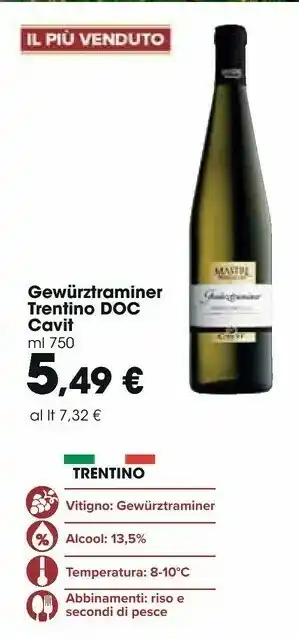 Mastri Vernacoli Cavit Gewurztraminer Trentino Doc