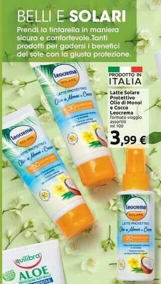 Carrefour Market Leocrema Latte Solare Protettivo Olio Di Monoi E Cocco offerta