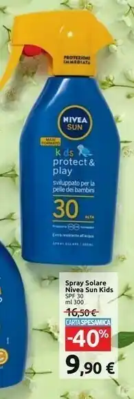 Carrefour Market Nivea Nivea Spray Solare Sun Kids SPF30 offerta