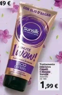 Carrefour Market Sunsilk Sunsilk Trattamento Intensivo Capelli 1 Minute offerta