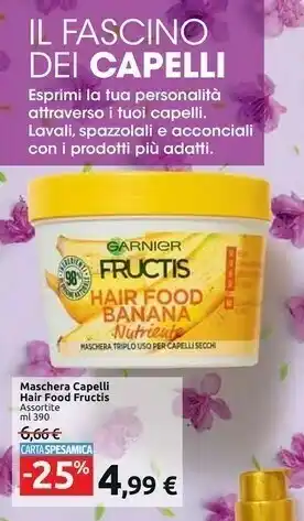 Carrefour Market Garnier Garnier Maschera Capelli Hair Food Fructis offerta