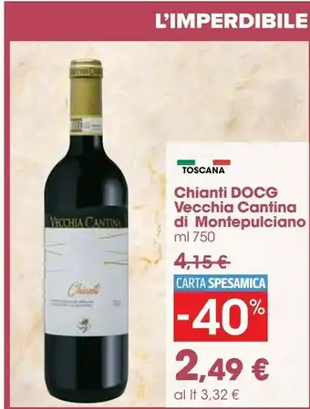 Carrefour Market Chianti Docg Vecchia Cantina Di Montepulciano Ml 750 offerta