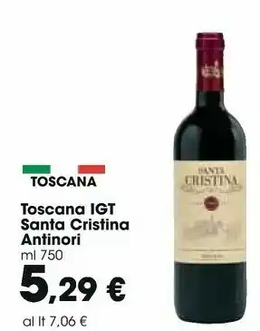Carrefour Market Antinori Toscana Igt Santa Cristina Ml 750 offerta
