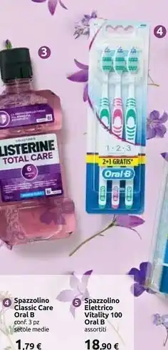 Carrefour Market Oral b Oral-B Spazzolino Classic Care offerta