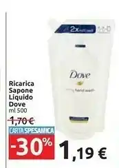 Carrefour Market Dove Sapone liquido offerta