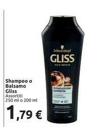 Schwarzkopf Shampoo O Balsamo Gliss