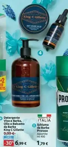 Carrefour Gillette Detergente Viso E Barba, Olio O Balsamo Da Barba King C offerta