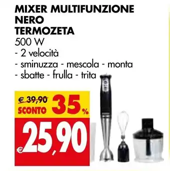 Tigros Mixer Multifunzione Nero Termozeta 500 W offerta