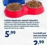 In'S Mercato Ciotola Doppia Per Animali Domestici offerta