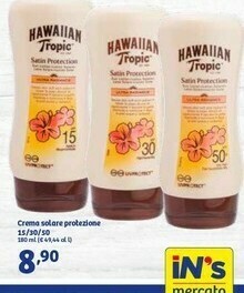 In'S Mercato Hawaiian Tropic Crema Solare Protezione 15/30/50 offerta