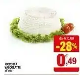 Iperal Caseificio valcolatte Ricotta offerta