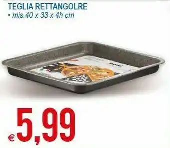 MD Discount Teglia Rettangolre Mis40 X 33 X 4h Cm offerta