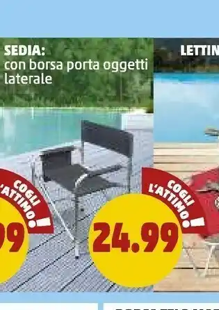 PENNY Sedia Con Borsa Porta Oggetti Laterale offerta