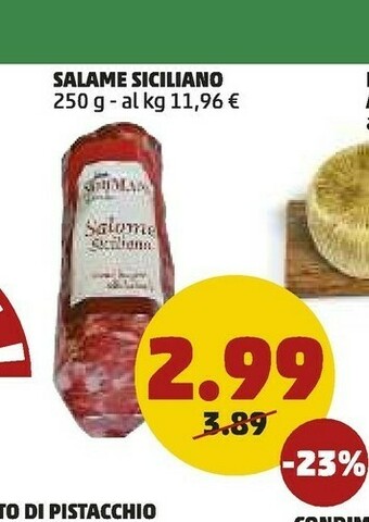 PENNY Salame Siciliano offerta