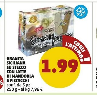 PENNY Granita Siciliana Su Stecco Con Latte Di Mandorla E Pistacchi offerta