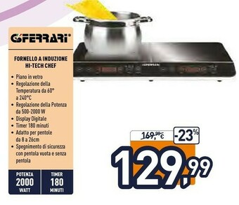 Unieuro G3 Ferrari Fornello A Induzione Hi-Tech Chef offerta