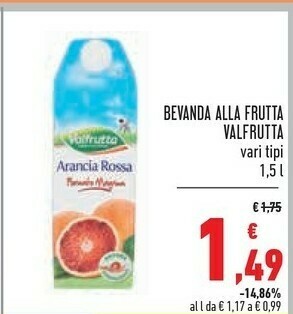 Conad Superstore Valfrutta Succhi di frutta offerta