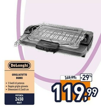 Unieuro DeLonghi Grigliatutto BQ80X offerta
