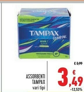 Conad Superstore Tampax Assorbenti interni offerta