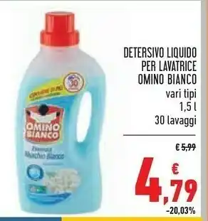 Conad Superstore Omino Bianco Detersivo lavatrice offerta